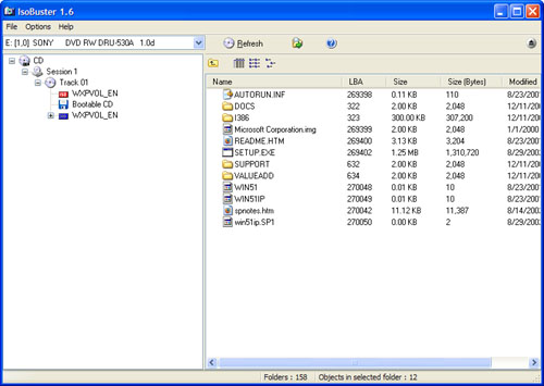 windows xp virtual optical disk file